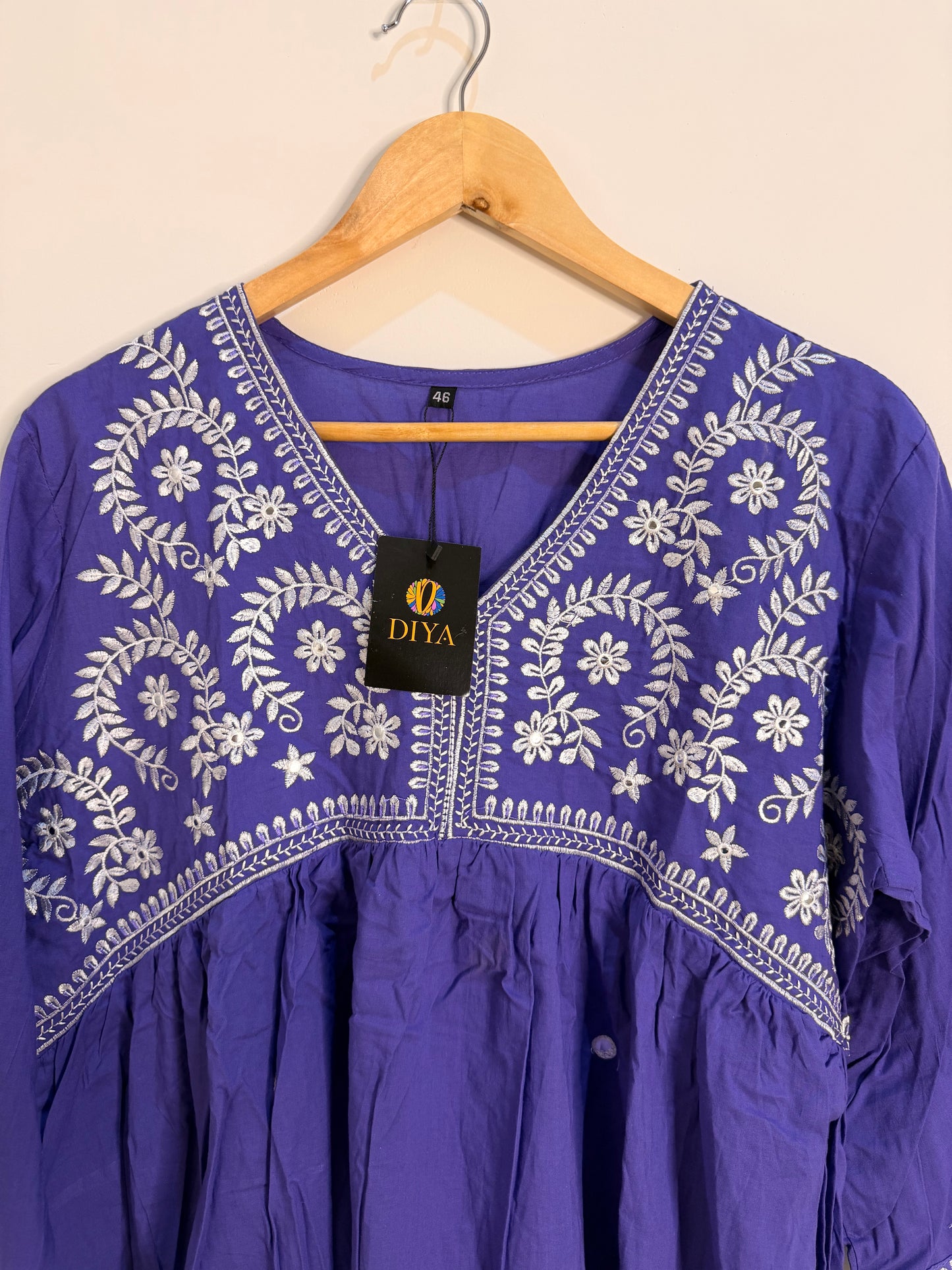 Elegant Purple Embroidered Women’s Kurta Set (3-Piece)