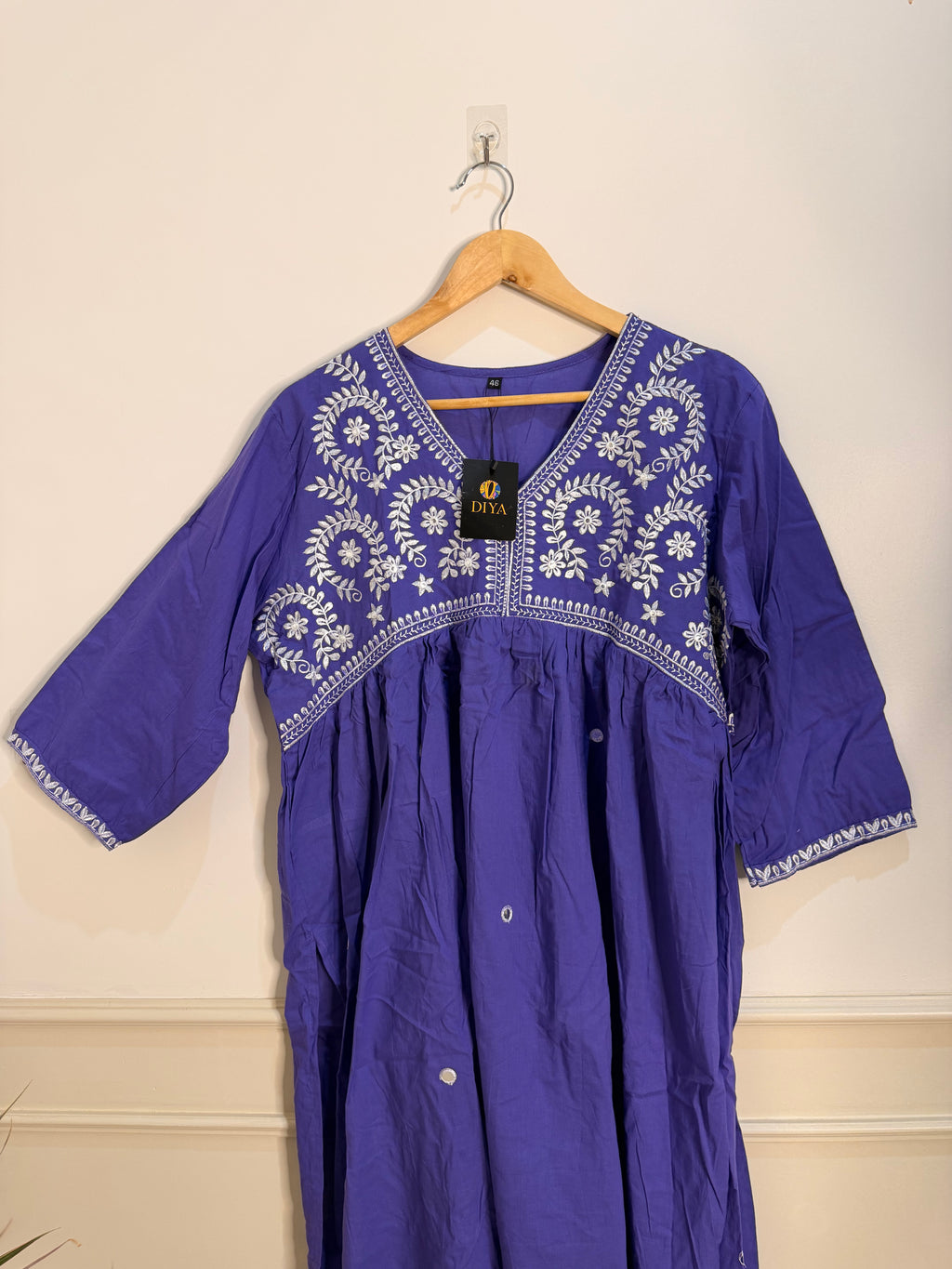 Elegant Purple Embroidered Women’s Kurta Set (3-Piece)