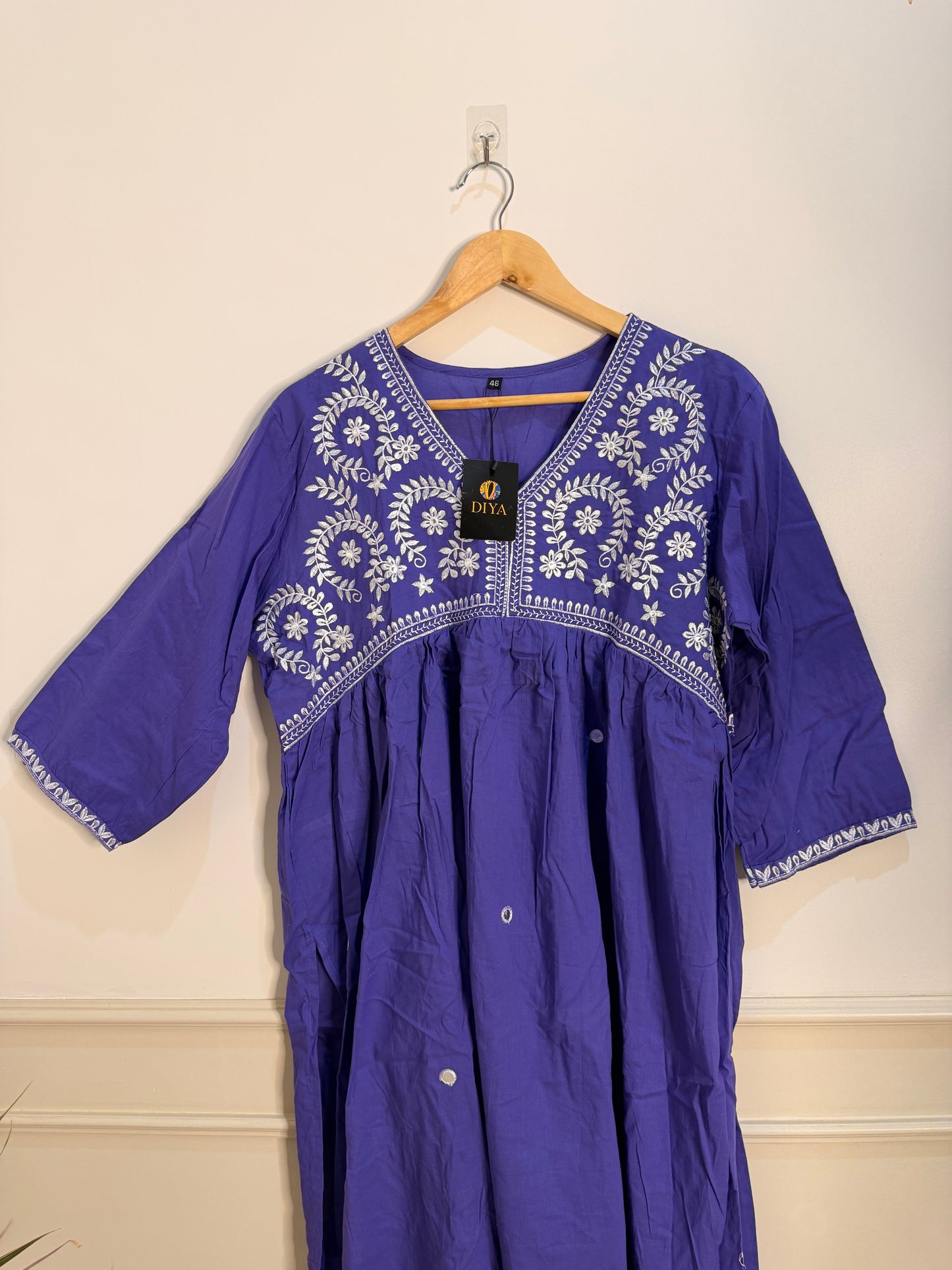 Elegant Purple Embroidered Women’s Kurta Set (3-Piece)
