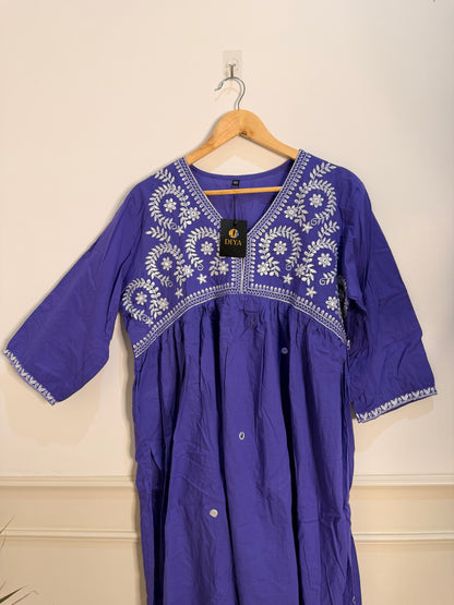 Elegant Purple Embroidered Women’s Kurta Set (3-Piece)