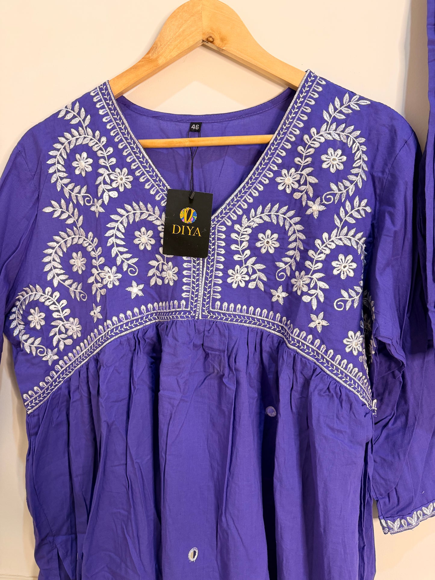 Elegant Purple Embroidered Women’s Kurta Set (3-Piece)